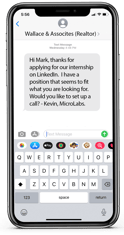  Ejemplo de mensaje de texto de reclutamiento